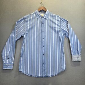 Age Of Wisdom Men's Pearl Snap Long Sleeve Flip Cuff Shirt‎ Size Large
